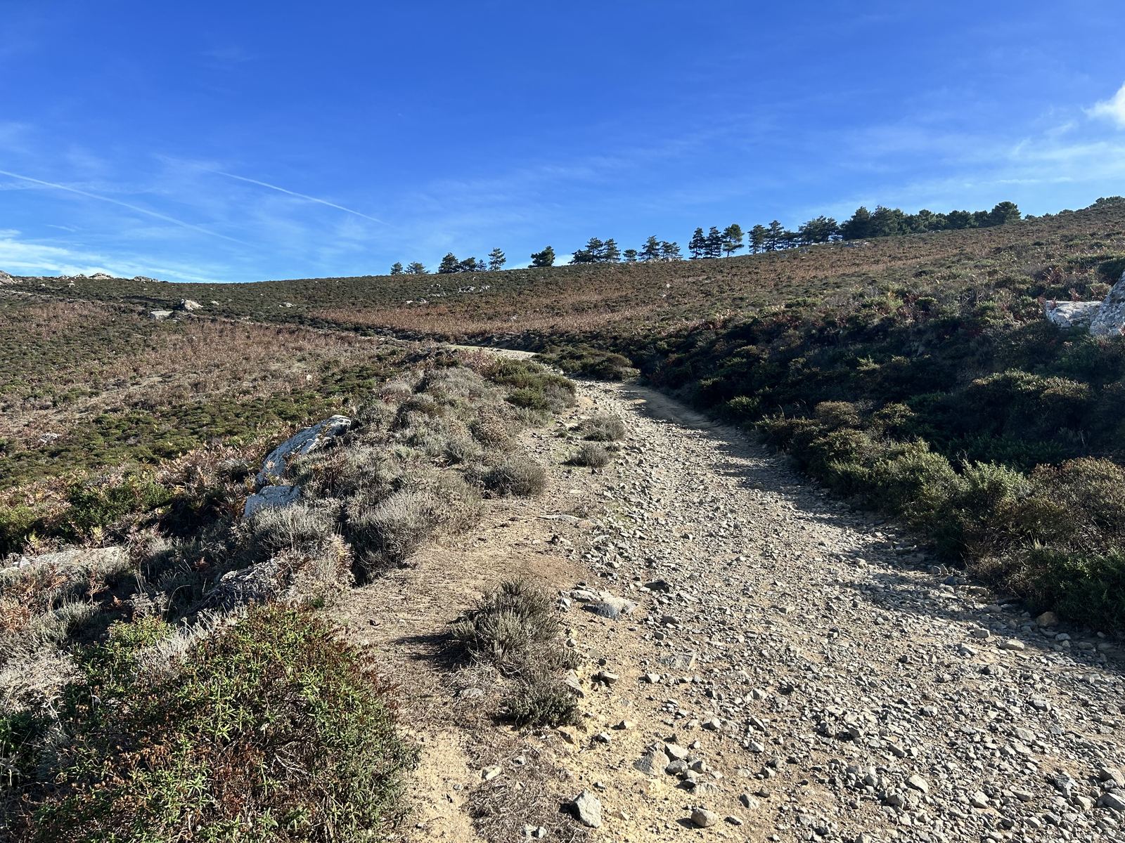La pista che porta alle antenne in vetta
